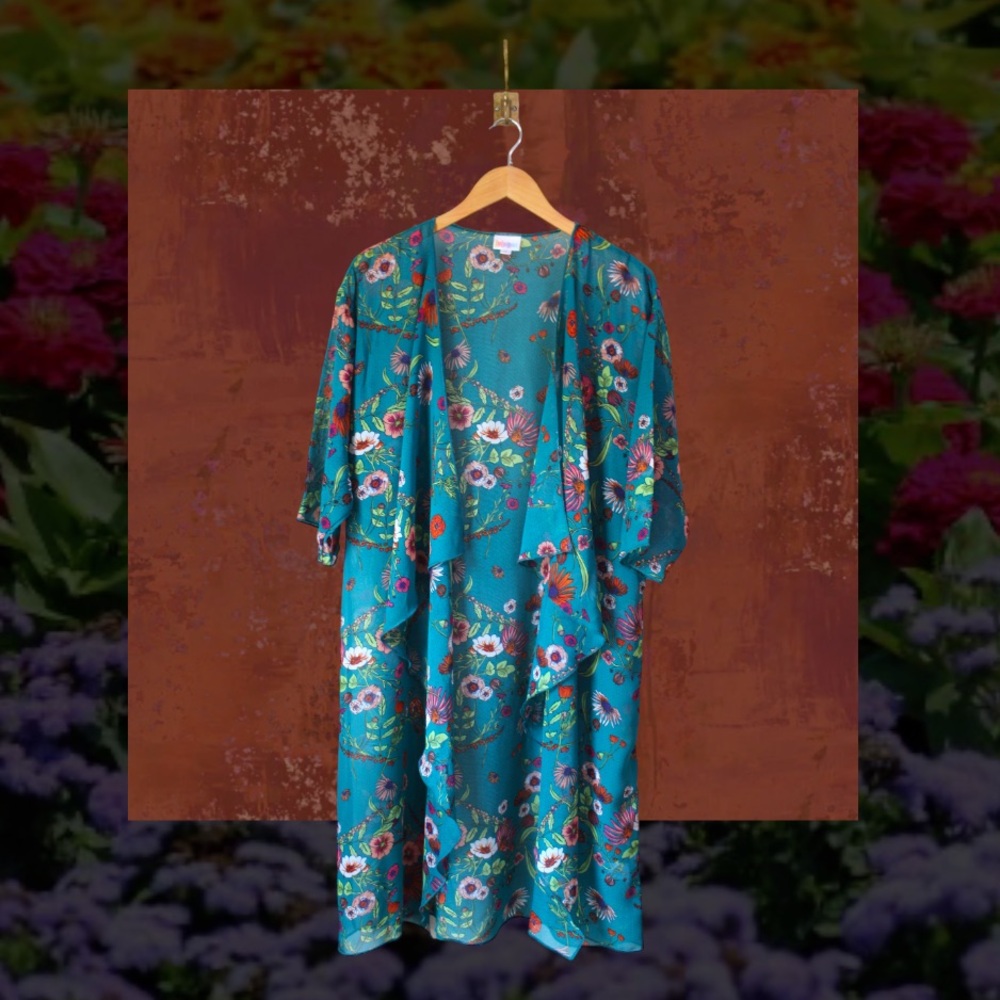 Sheer LulaRoe Floral CottageCore Mixed Print Lightweight Shawl Kimono